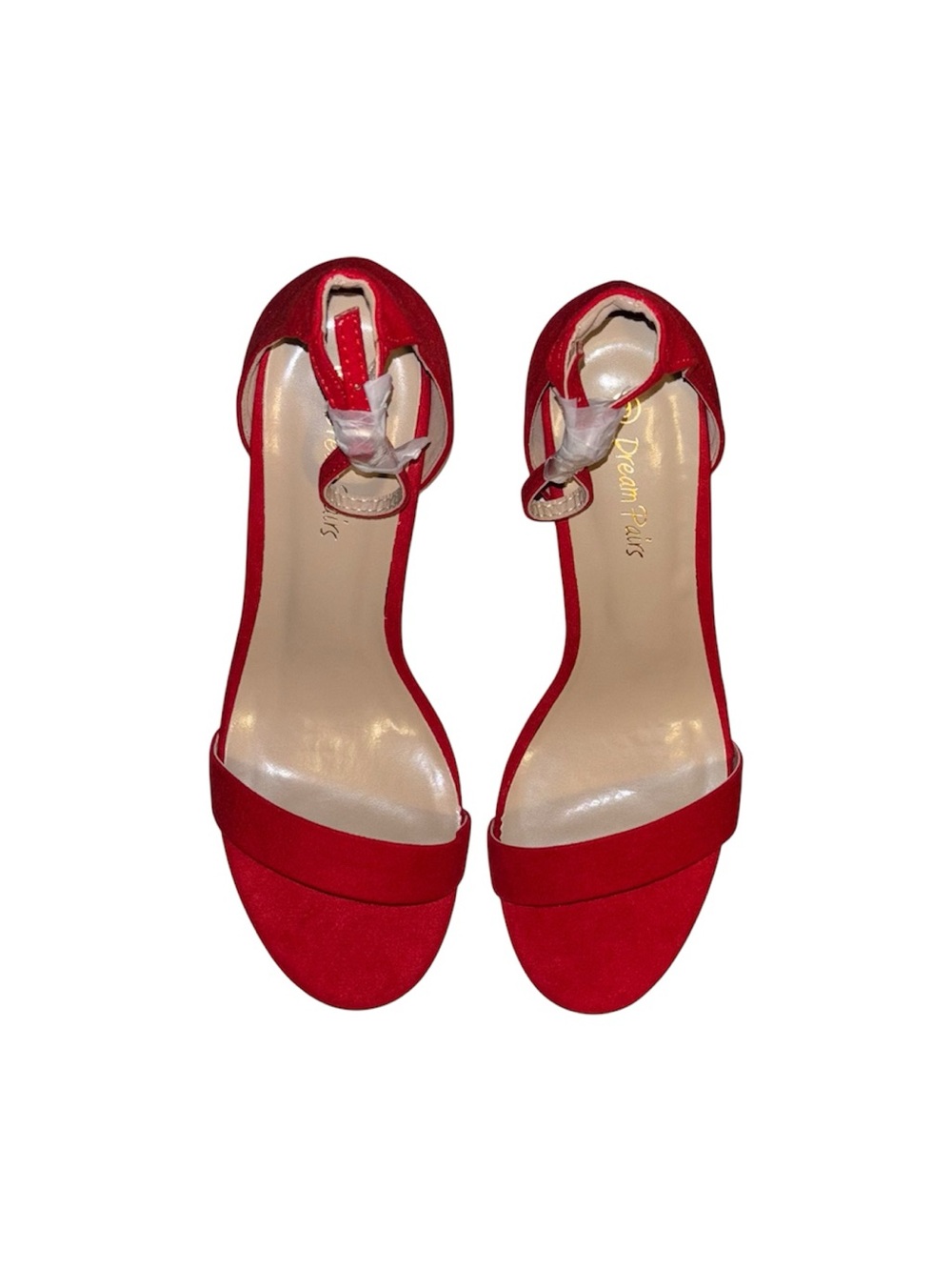 Dream Pairs Red Open-Toe Ankle Strap Stiletto Heels